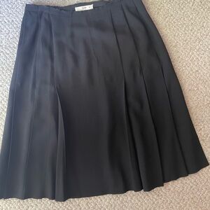 Prada Black Chiffon Pleated Skirt